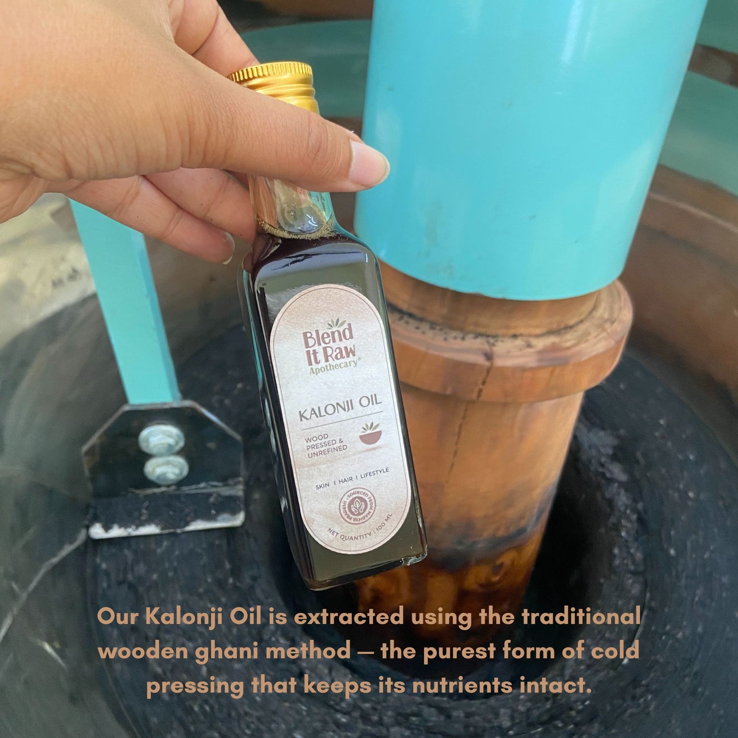 wooden ghani machine of kalonji seed oil