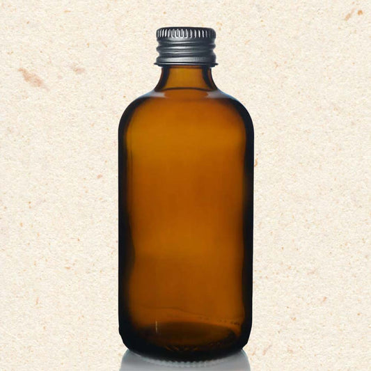 100ml Amber Oil Bottle with Metal Cap