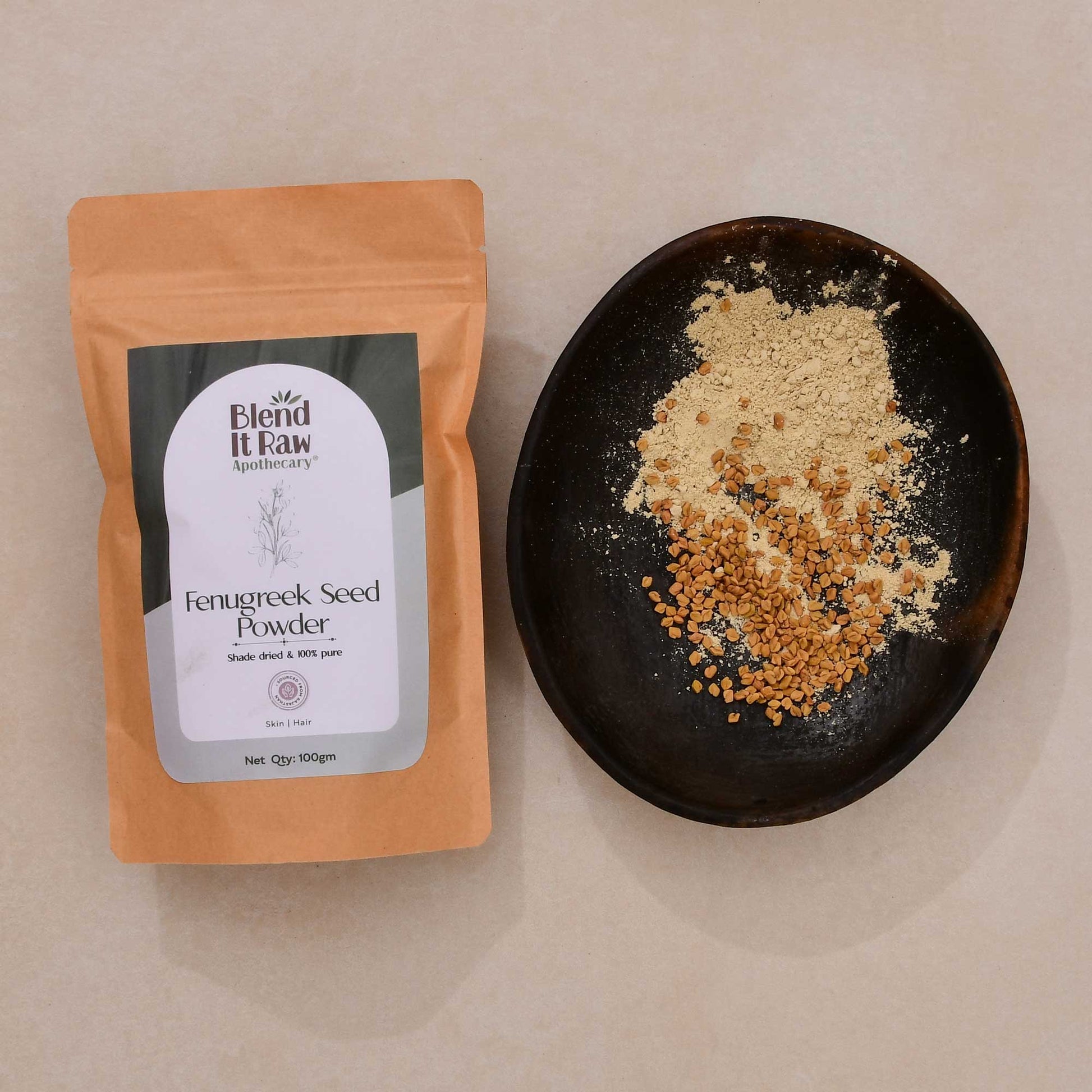 Fenugreek seed powder 100 grams - Blend It Raw Apothecary
