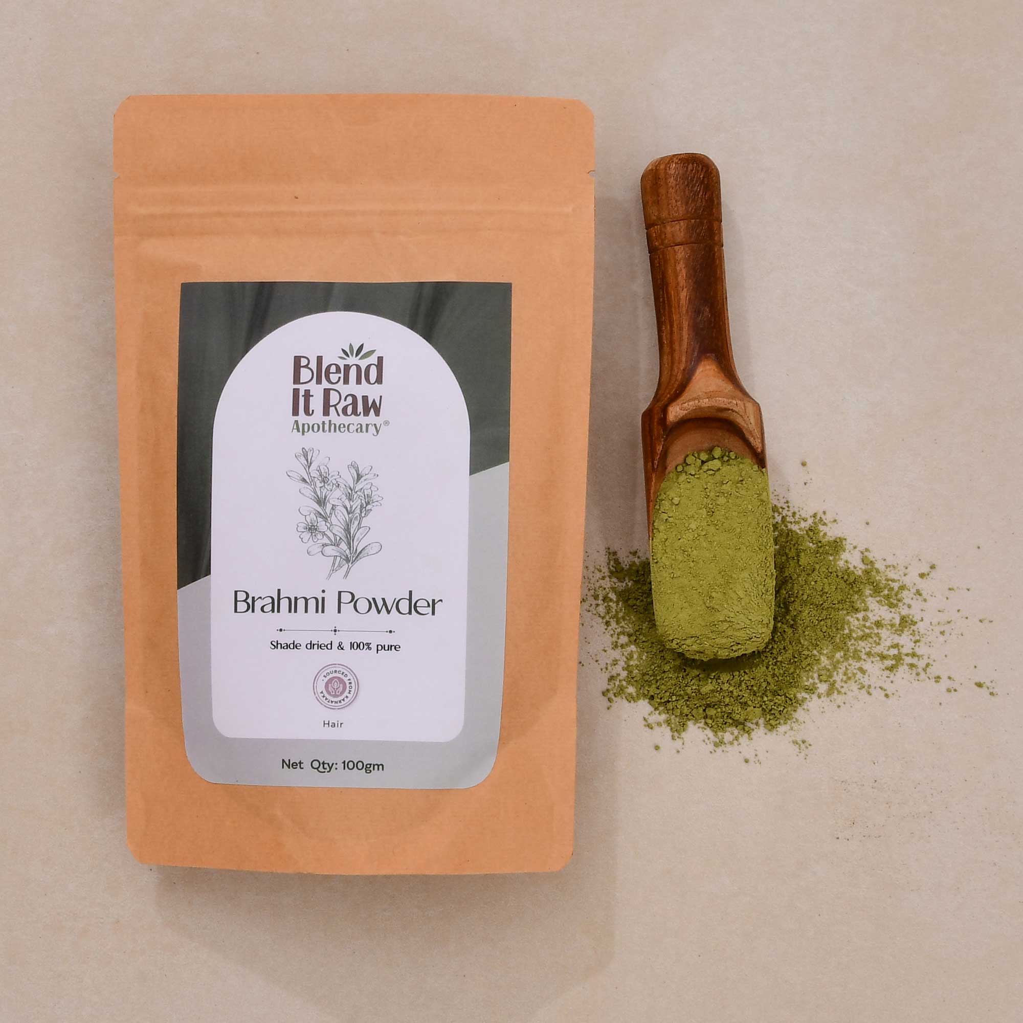 Brahmi Powder, 100g - Blend It Raw Apothecary