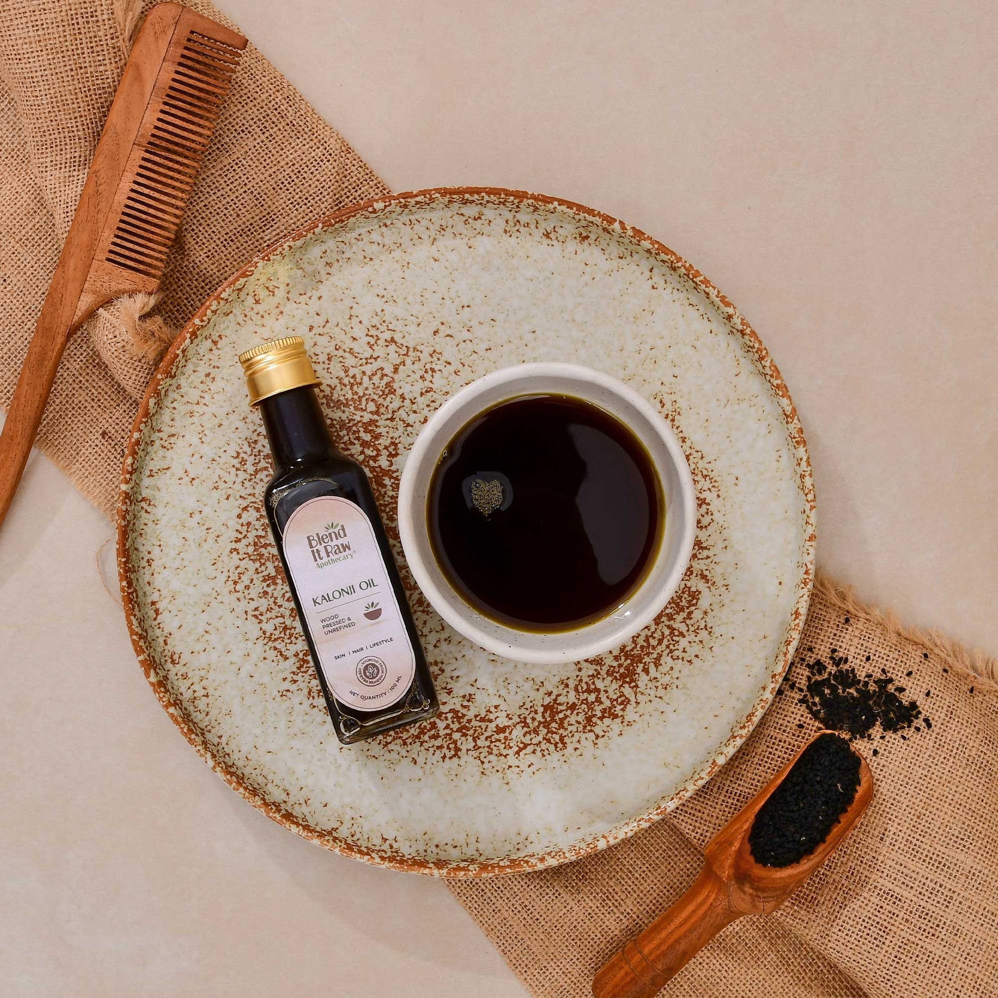 Kalonji Oil- Blend It Raw Apothecary [Cold pressed oil for hair growth]